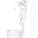 PASSION WOMAN BS025 BODYSTOCKING ESTILO VESTIDO BLANCO TALLA UNICA