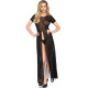 LEG AVENUE VESTIDO LARGO TRANSPARENTE CON ABERTURA FRONTAL TALLA M L