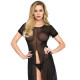 LEG AVENUE VESTIDO LARGO TRANSPARENTE CON ABERTURA FRONTAL TALLA M L