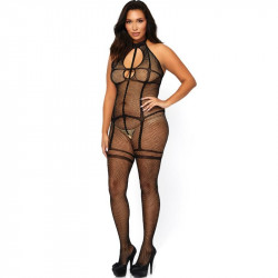 LEG AVENUE BODYSTOCKING CUERPO DE RED CON ABERTURA TALLA GRANDE