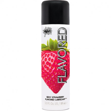 WET FLAVORED LUBRICANTE FRESAS CON KIWI 89 ML