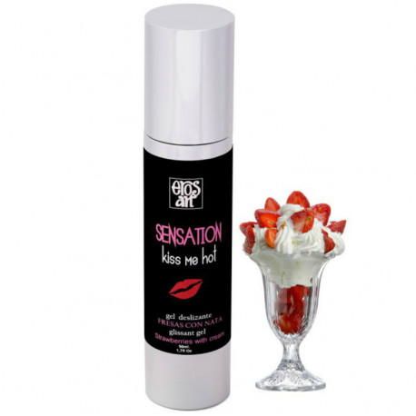 EROS SENSATTION LUBRICANTE NATURAL FRESAS CON NATA 50ML