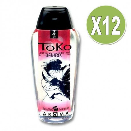 SHUNGA TOKO AROMA LUBRICANTE CEREZA ARDIENTE X 12 UDS