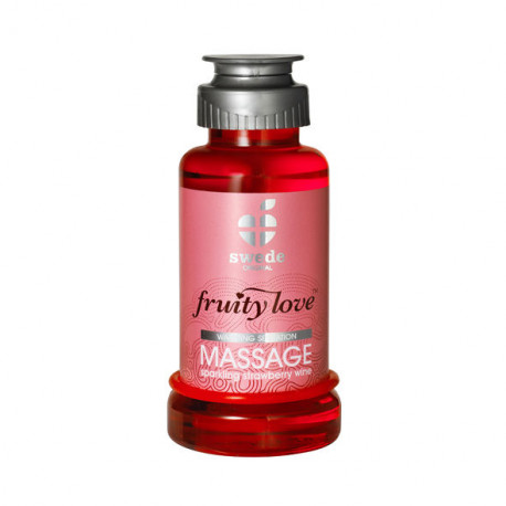FRUITY LOVE ACEITE MASAJE EFECTOR CALOR 100 ML FRESAS CON SHAMPAGNE SWEDE