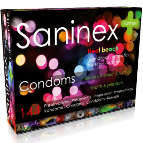 SANINEX HEAT BEACH PRESERVATIVOS 144 UDS