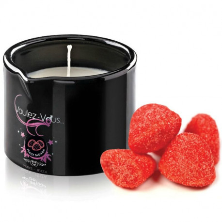 VOULEZ VOUS VELA DE MASAJE CHUCHES DE FRESA 120ML