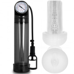 PUMP ADDICTED BOMBA ERECCIoN RX9 NEGRO CON MASTURBADOR