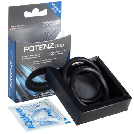 POTENZ DUO ANILLOS PENE TALLA M NEGRO
