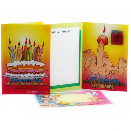 TARJETA GIGANTE TARTA C PRESERVATIVO