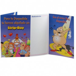 TARJETA GIGANTE STRIP BOY C PRESERVATIVO