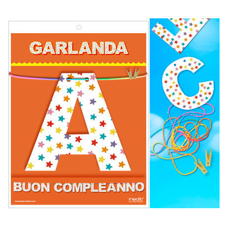 GUIRNALDA BUON COMPLEANNO Cartulina 220gr
