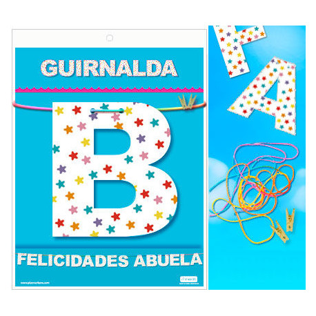 GUIRNALDA FELICIDADES ABUELA Cartulina 220gr
