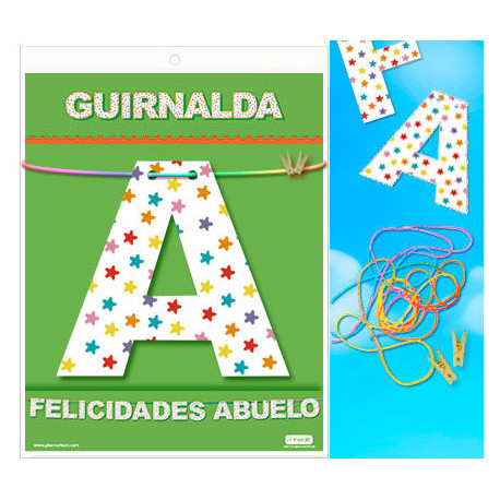 GUIRNALDA FELICIDADES ABUELO Cartulina 220gr
