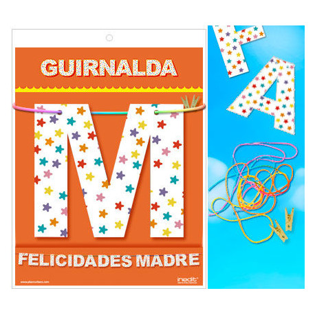GUIRNALDA FELICIDADES MADRE Cartulina 220gr