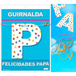 GUIRNALDA FELICIDADES PAPA Cartulina 220gr