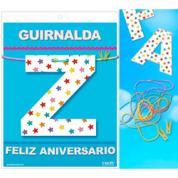 GUIRNALDA FELIZ ANIVERSARIO Cartulina 220gr