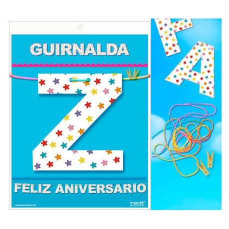GUIRNALDA FELIZ ANIVERSARIO Cartulina 220gr
