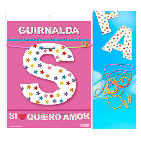 GUIRNALDA SI QUIERO AMOR CARTULINA 220gr