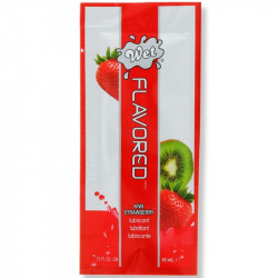 WET FLAVORED LUBRICANTE FRESAS CON KIWI 10 ML