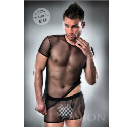 T SHIRT UNDERWEAR 017 NEGRO TRANSPARENTE BY PASSION S M