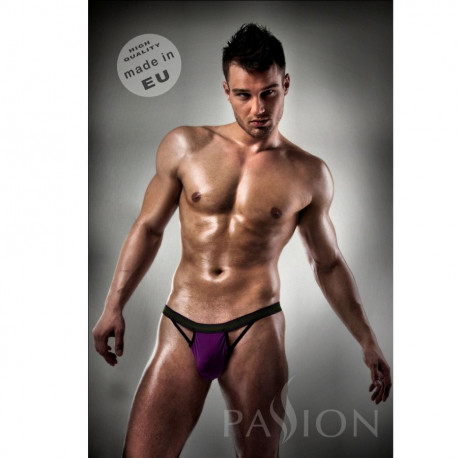 SLIP 006 MEN PURPLE CLEAR LINGERIE L XL