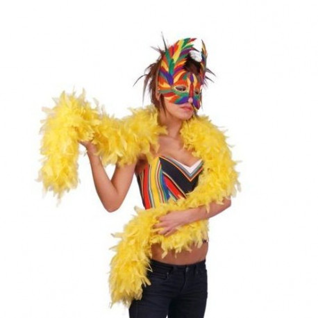 BOA PLUMAS AMARILLO 183 CM
