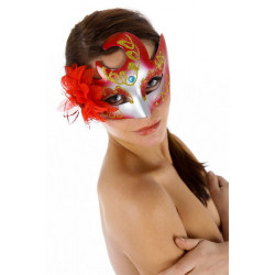 MASCARA VENECIANA ACABADO ROJO BRILLANTE