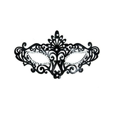 MASCARA VENECIANA ACABADO NEGRO Y BRILLANTES
