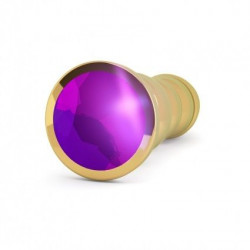 RICH R10 PLUG ANAL METAL GOLD PURPLE SHAPHIRE 125CM
