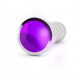 RICH R10 PLUG ANAL METAL SILVER PURPLE SHAPHIRE 125CM