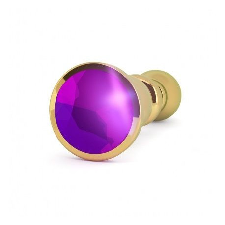 RICH R2 PLUG ANAL METAL GOLD PURPLE SHAPHIRE 12CM
