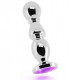 RICH R2 PLUG ANAL METAL SILVER PURPLE SHAPHIRE 12CM