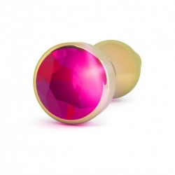 RICH R8 GOLD PLUG ANAL METAL ROSE RED SAPHIRE 89CM
