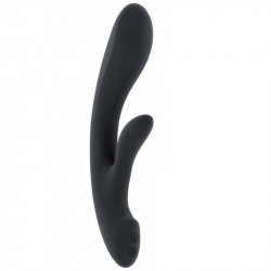 AVA VIBRADOR CON ESTIMULADOR CLITORIAL NEGRO