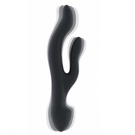 KEIRA VIBRADOR CON ESTIMULADOR CLITORIAL NEGRO