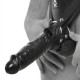 STRAP ON CON DILDO HUECO 255 CM Y TIRANTES COLOR NEGRO