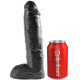 STRAP ON CON DILDO HUECO 255 CM Y TIRANTES COLOR NEGRO