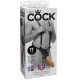 STRAP ON CON DILDO HUECO 28 CM Y TIRANTES COLOR CARNE
