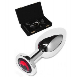METALHARD ANAL PLUG DIAMOND ROJO SMALL 571CM