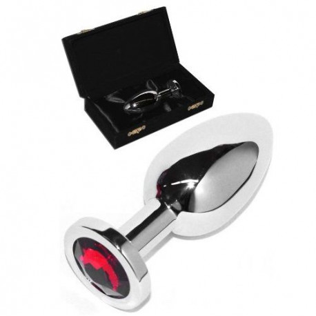 METALHARD ANAL PLUG DIAMOND ROJO SMALL 571CM