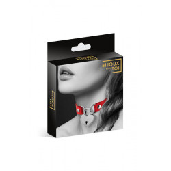 BIJOUX POUR TOI COLLAR CORAZoN CANDADO NEGRO ROJO
