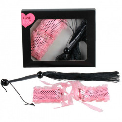 SET 2 PZS LaTIGO NEGRO ESPOSAS ROSAS SATeN