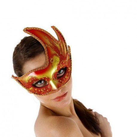 MASCARA VENECIANA ACABADO ROJO