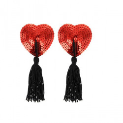 PEZONERAS PARIS CORAZON ROJO DE LENTEJUELAS