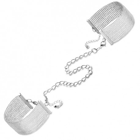 MAGNIFIQUE ESPOSAS PULSERAS DE CADENAS METaLICAS PLATEADAS