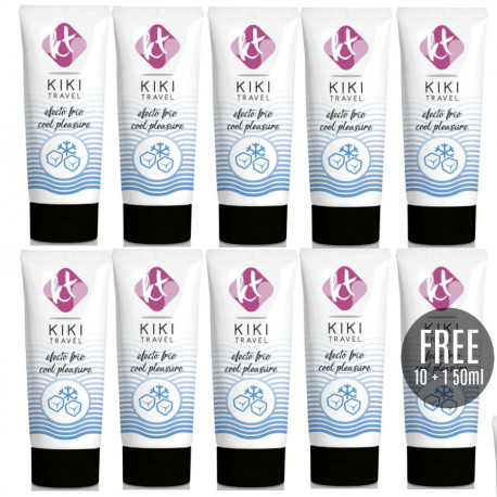 KIKi TRAVEL GEL DESLIZANTE EFECTO FRiO INTENSIFICADOR 50ML 10 1 GRATIS