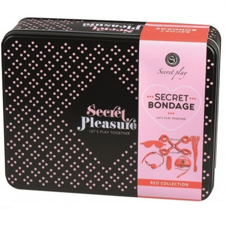 SECRET PLAY BDSM SET 8PCS ROJO