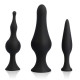 SPIRIT TRAINING ANAL PLUGS SILICONE NEGRO 3PCS