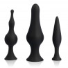 SPIRIT TRAINING ANAL PLUGS SILICONE NEGRO 3PCS
