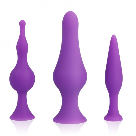 SPIRIT TRAINING ANAL PLUGS SILICONE LILA 3PCS